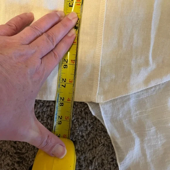 Plus Size MELISSA PAIGE Lagenlook Boho Cream Linen Top Tunic Sz 1X New With Tags - Picture 9 of 10